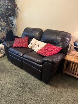 Brown Leather Recliner.  Free delivery