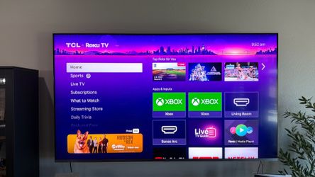 85” Roku TV with wall mount and Sonos sound bar