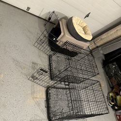 2 X Small Dog Crates, 1 Small Travel Crate