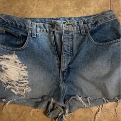 Women’s Distressed Jean Shorts