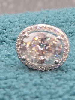 6.37ctw Moissanite Earrings + 925