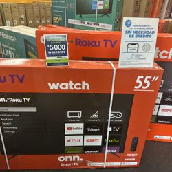 55”ONN ROKU 4K SMART TV 