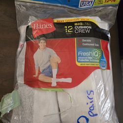 Hanes Big/Tall Cushion Crew Men's socks