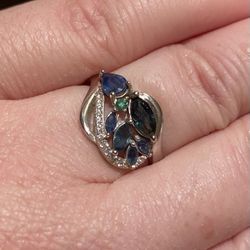 Sapphire Ring 925 Sz 6.25