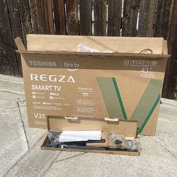 Toshiba Regza TV 43” with Fire TV and Wall Mount