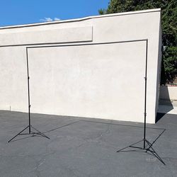 (NEW) $40 Heavy Duty Backdrop Stand 8.5x10 FT Adjustable Photography Background w/ Clips and Carry Bag