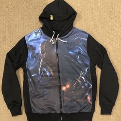 RARE League Of Legends Reversible Collegiate LOL Full-Zip Hoodie Jacket Medium