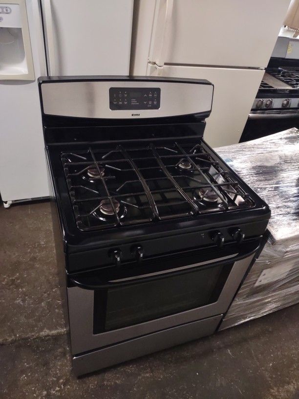 Black And Stainless Steel Gas Stove Kenmore Working Great Condition