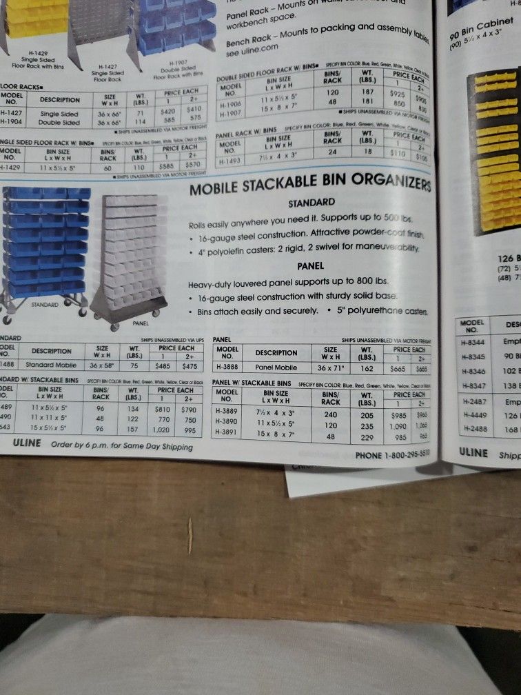 Mobile Stackable Bin Organizers