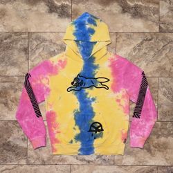 ICECREAM Running Dog Peace Tie Dye High Hoodie Size XL