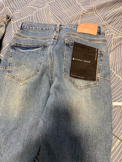 Purple Brand Light Wash Jeans black tag