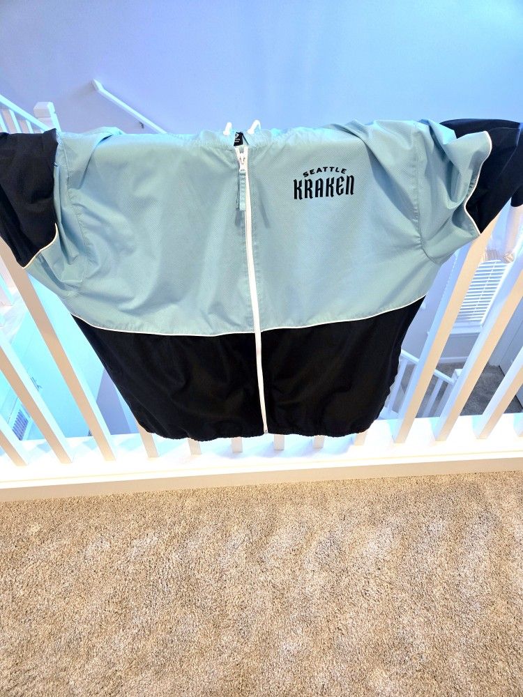3XL Men's Seattle Kraken Home Team Lightweight Full-Zip Windbreaker Jacket