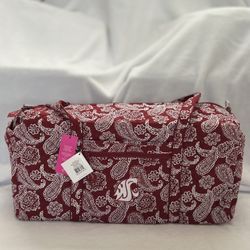 Vera Bradley WSU Large Travel Duffel Bag