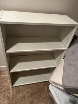 White bookshelf