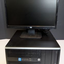 HP Compaq 6200 Desktop Windows 11 Office and monitor