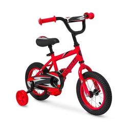 12" Kids Bicycle Red Unisex Bike Fits Riders 37-42 in Ages 3-5
