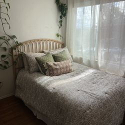 Full Bed frame, Mattress, & Bedding! 