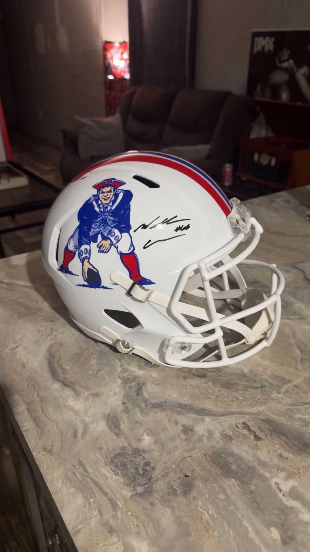Will Campbell Signed Patriots Helmet