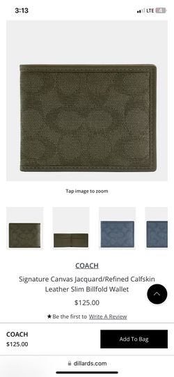 Coach Men Wallet Army Green