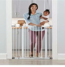 Indoor Security Dog Pet Door Gates Fence Extra Tall Walk Thru Safety Gate Baby