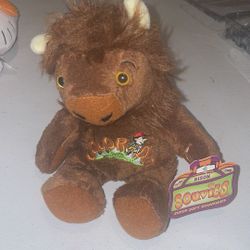 Colorado Brown Bison 2011Plush Beanie Souvies cute buffalo stuffed animal NWT 