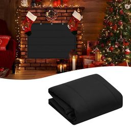 Magnetic Fireplace Screen Cover & Draft Stopper - Keeps Heat In, Stops Drafts - 45” x 34”
