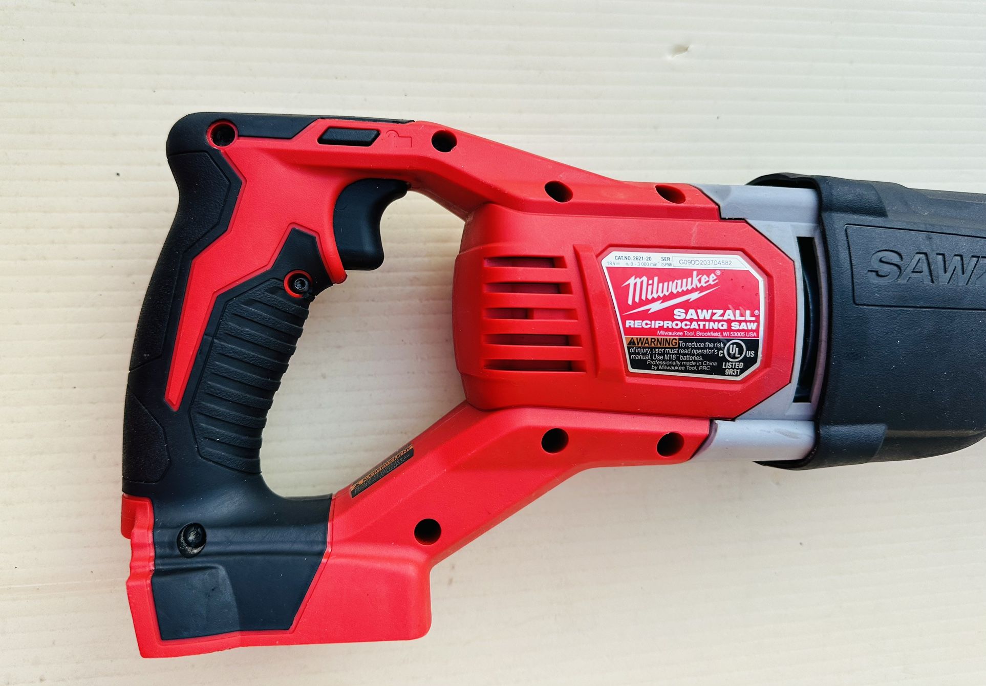 Milwaukee 2621 20 M18 SAWZALL 18V Cordless Reciprocating Saw (Tool - Main Image