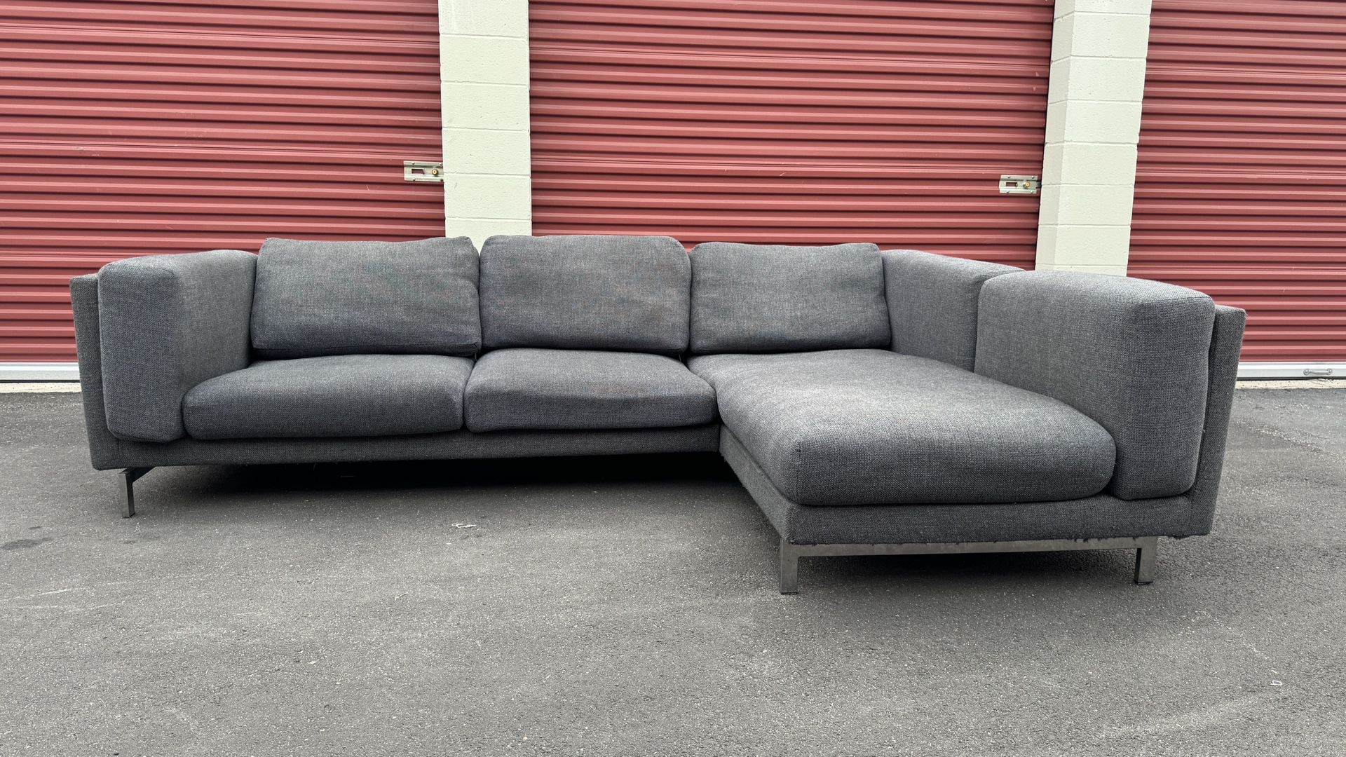 Dark Gray / Black Sectional Couch