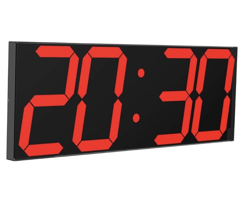 CHKOSDA 6” Digital LED Wall Clock (Red)