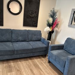 Newly used Blue Couch and Chair $275
