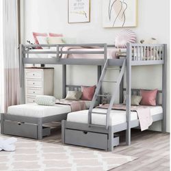🔥 Special Bunk Beds 🔥 With Mattresses- Come Un Box 📦 - Free Delivery 🚚 To Reasonable Distance