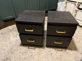 IKEA night stands - gold hardware