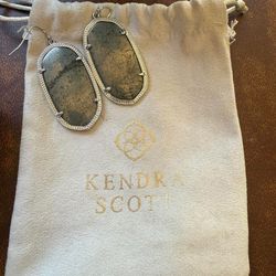 Kendra Scott Gunmetal Pyrite Danielle Earrings 