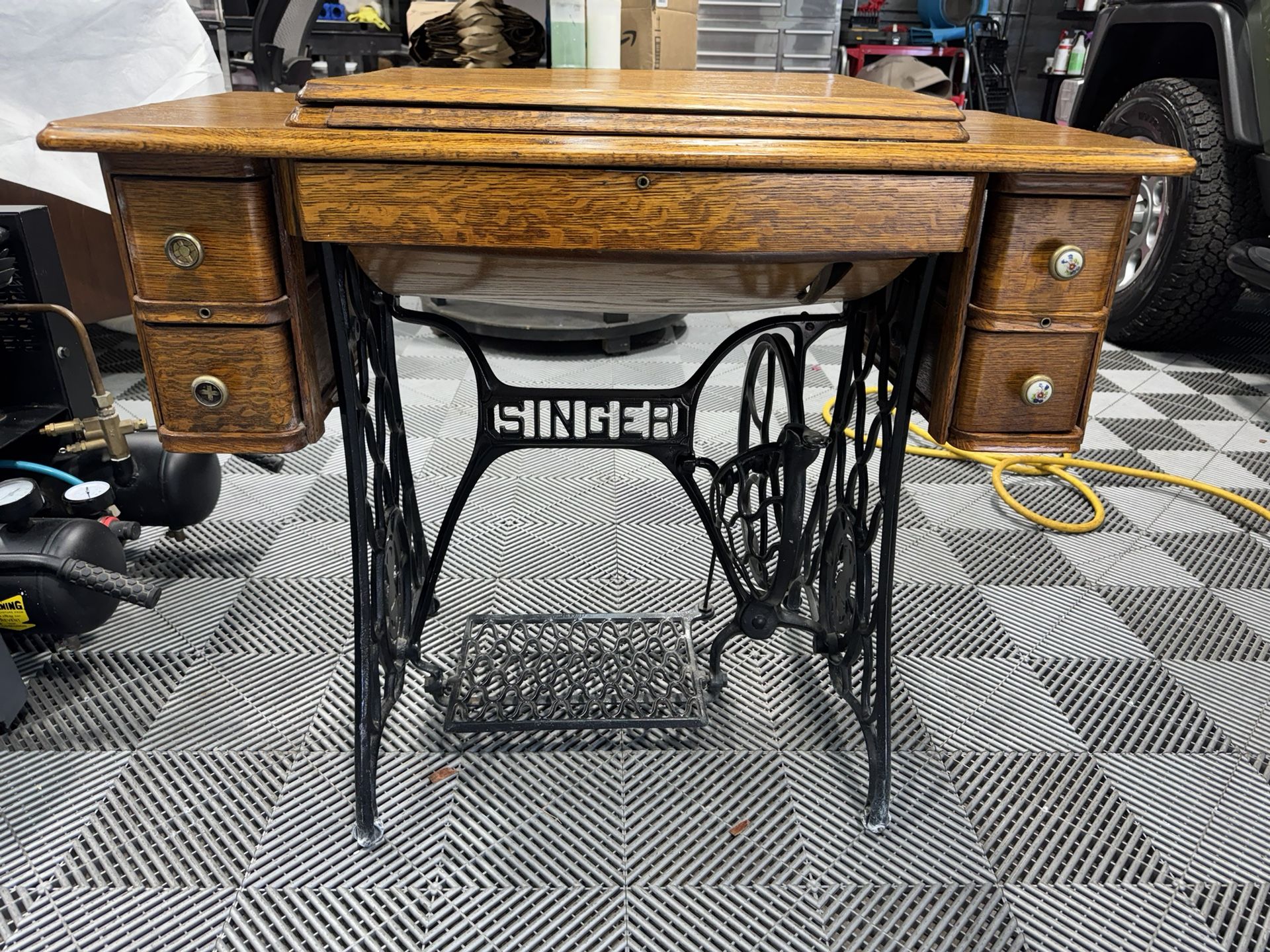 Antique Singer Sewing Machine Table