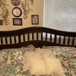 Ethan Allen Solid Dark Wood Bedroom Set