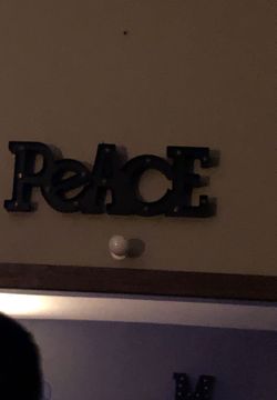 Peace light sign