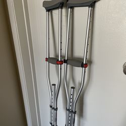 Adjustable crutches