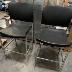 Bar Height Matching Plastic Counter Stools, Commercial Grade