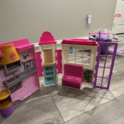 Barbie doll playset cook n grill restaurant with pizza oven