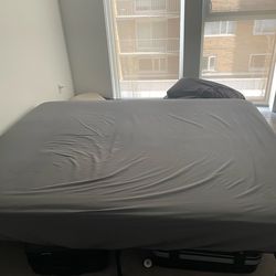 Queen size bed mattress and bed frame
