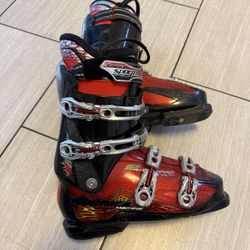 Salomon Men's Energyzer 100 Custom Shell Ski Boots Sz 27.5 Black Red Gray