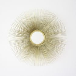 Radiant Gold Sunburst Wall Mirror