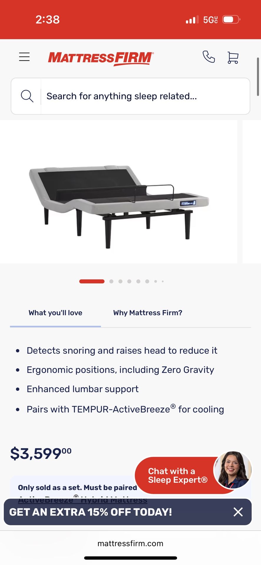 Adjustable Base Tempur-Pedic And A Postherpetic Mattress