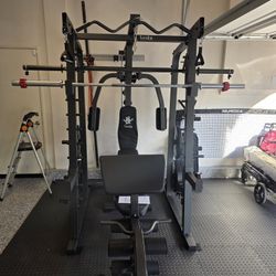 Smith Machine 2001 | Multi-Use Adj Bench | Gym Equipment | Fitness | Squat Rack | Excercise |🔴WEIGHTS AND BARBELL SOLD SEPARATELY 🔴 FREE DELIVERY 🚚