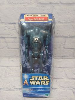 Star Wars Attack Of The Clones Super Battle Droid 12" Action Figure 2002 Hasbro
