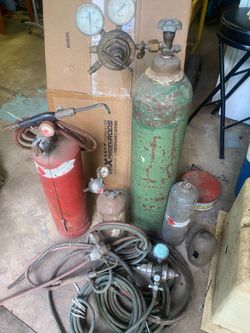 Oxy-Acetylene Welding Set with Tanks and Hoses
