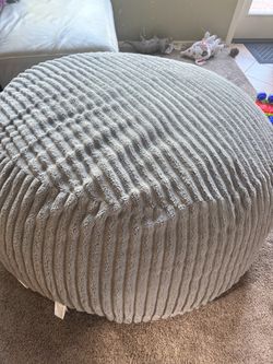 Costco Lounge & Co Jumbo Foam Lounger Bean Bag - Gray Corduroy
