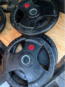 new 4-45 pound olympic weight plates
