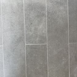 6”x23.5” gray Matt floor tile 14 and a half pieces
