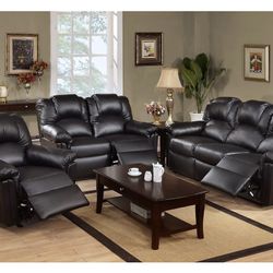 Black Motion Sofa Set (Free Delivery)